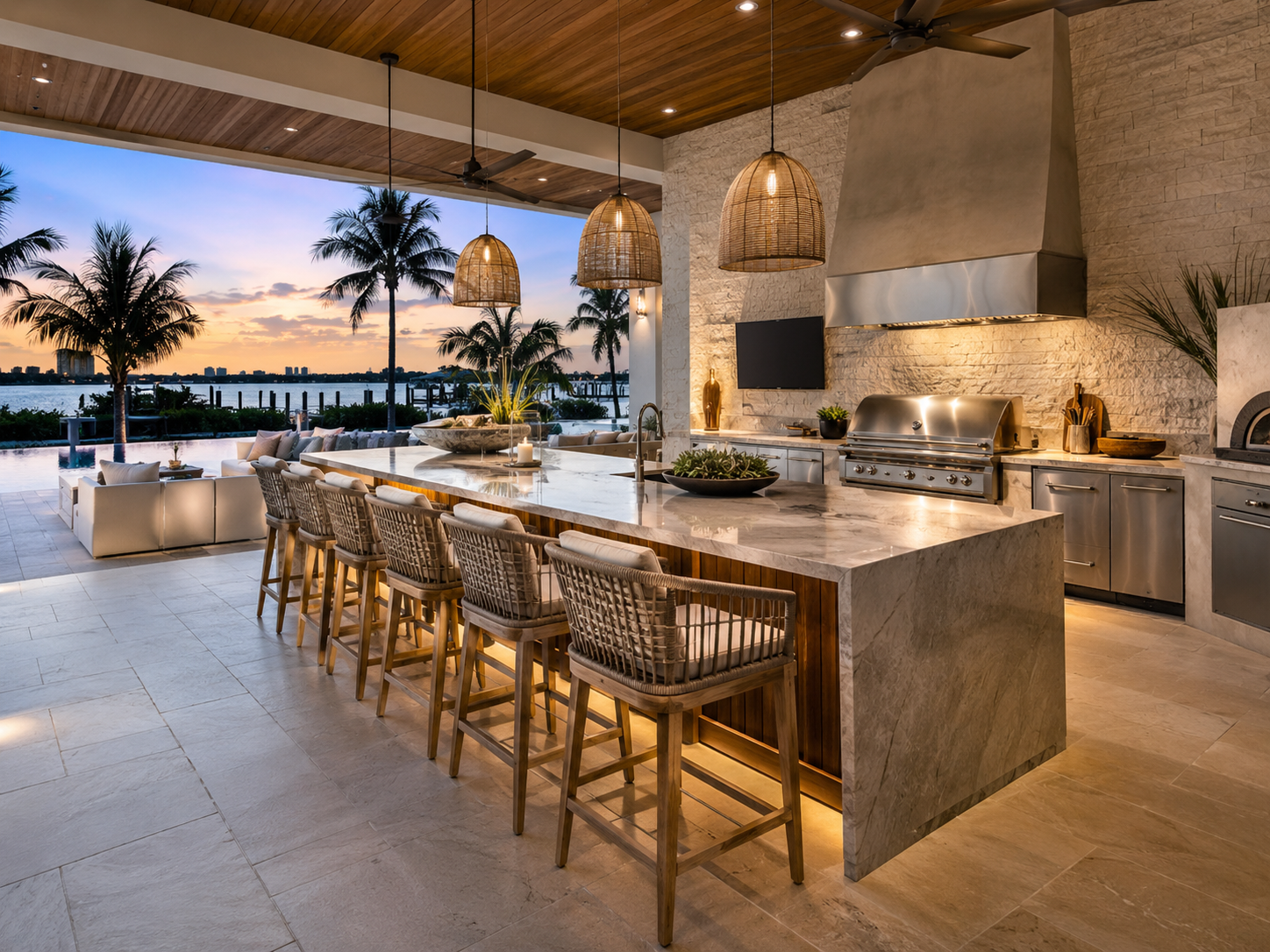 Luxury outdoor kitchen