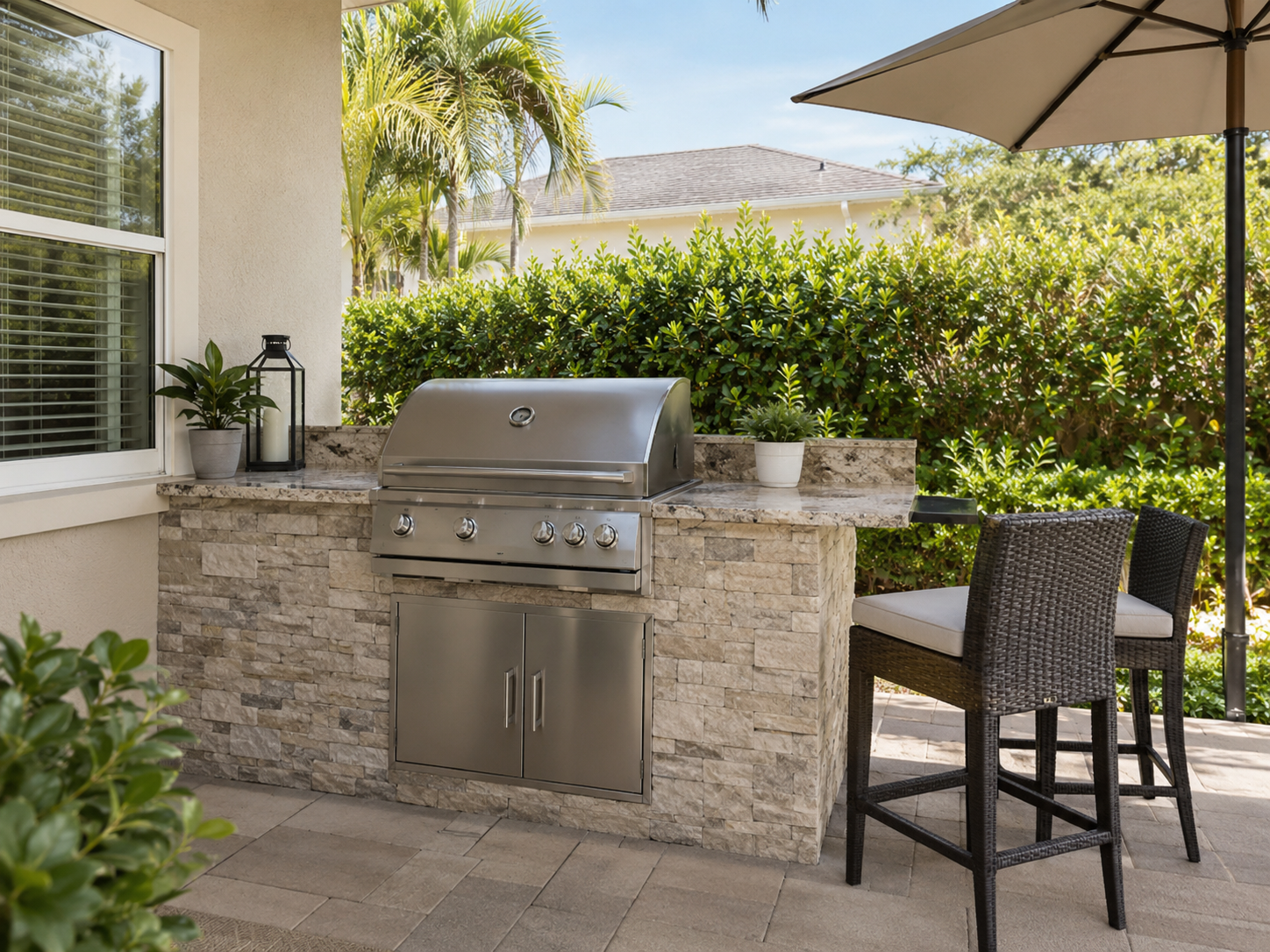 Simple outdoor kitchen