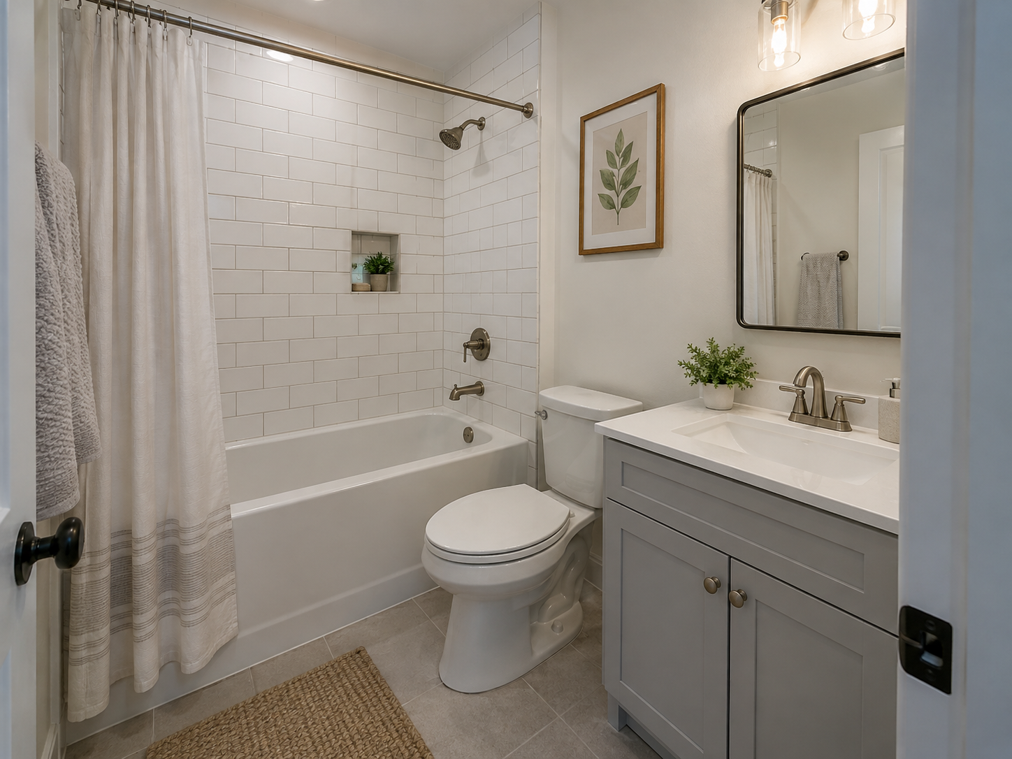 Compact practical bathroom remodel