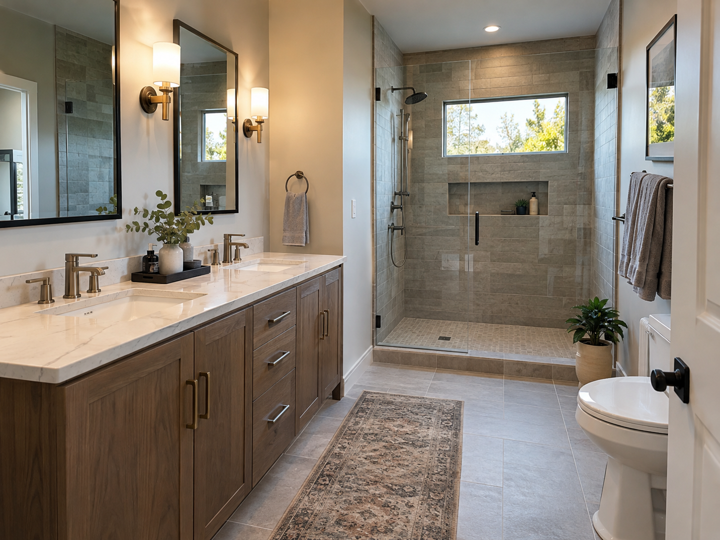 Midrange modern bathroom remodel