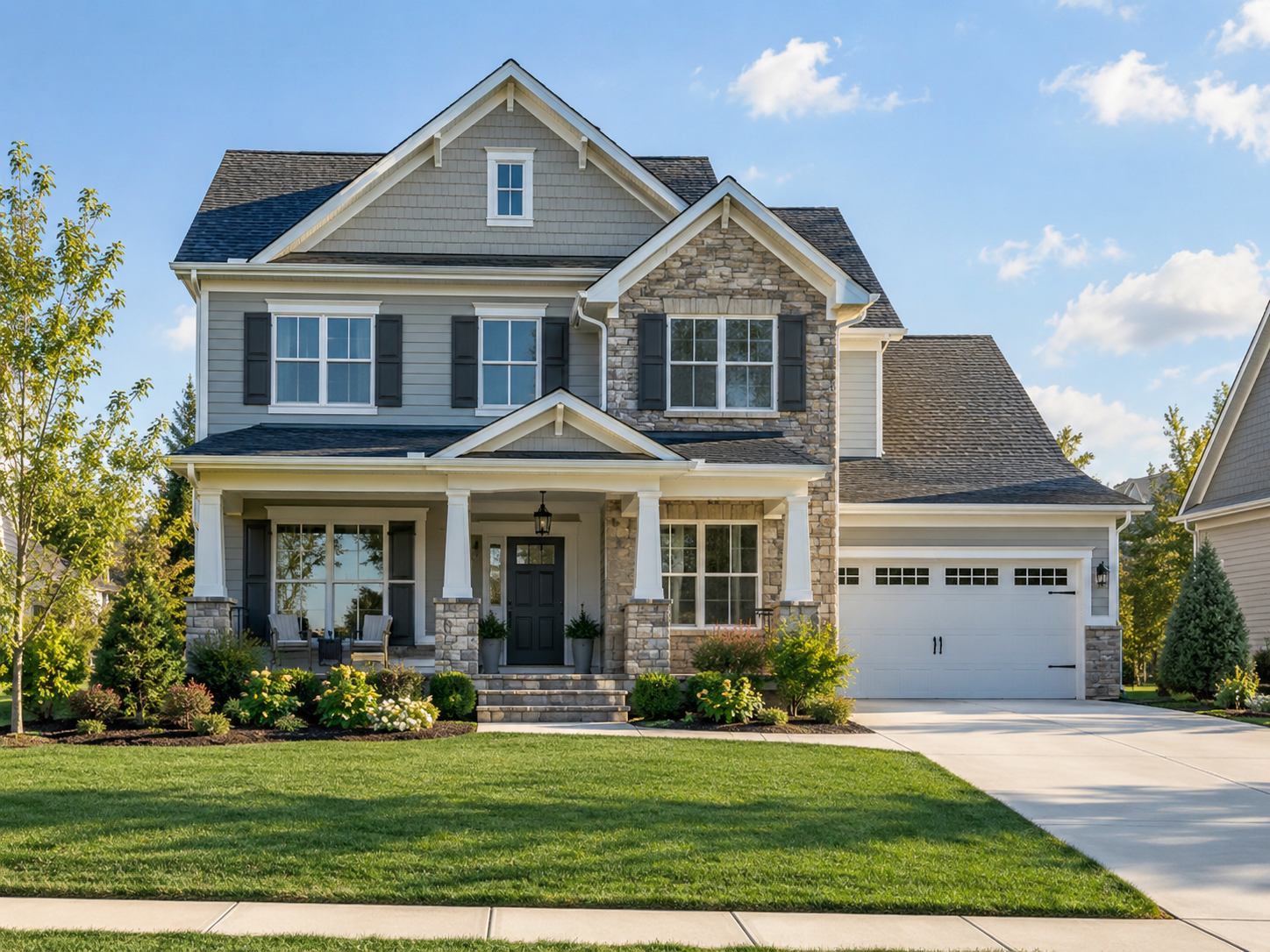Mid-range farmhouse style home